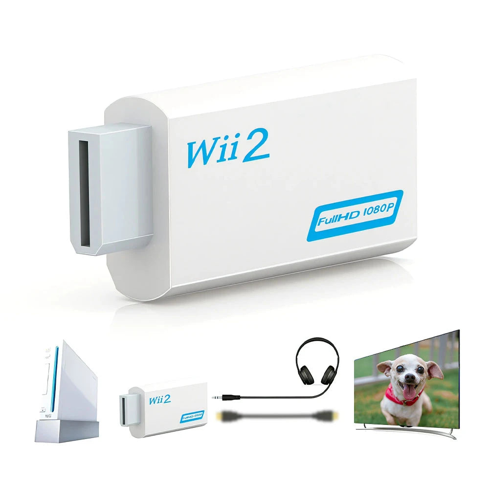 for Wii To HDMI-compatible Adapter Converter 3.5mm Audio For PC HDTV Monitor 1080P 720P Converter Adapter